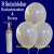 Midi-Set-Luftballons-Hochzeit, 30 Luftballons mit Hochzeitstauben und Herzen, weiß