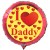 I love Daddy. Rundluftballon, rot, 45 cm, aus Folie zum  Vatertag mit Ballongas-Helium