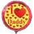 I love Daddy. Rundluftballon, rot, 45 cm, aus Folie zum  Vatertag ohne Helium