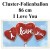 I Love You Herz-Cluster Jumbo-Luftballon mit Helium