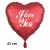 I love you. Herzluftballon aus Folie, Satin-Rot, 43 cm, inklusive Ballongas-Helium