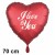 I love you. Großer Herzluftballon aus Folie, Satin-Rot, 70 cm, inklusive Ballongas-Helium