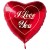 I Love You Herz Luftballon ohne Helium, Herzluftballon Liebe, gross