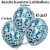 Jumbo Konfetti-Ballons, Latex 45 cm Ø, 3 Stück, Transparent, gefüllt mit Konfetti in Hellblau