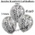 Jumbo Konfetti-Ballons, Latex 45 cm Ø, 3 Stück, Transparent, gefüllt mit Konfetti in Silber