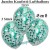 Jumbo Konfetti-Ballons, Latex 45 cm Ø, 3 Stück, Transparent, gefüllt mit Konfetti in Türkis