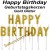 Happy Birthday Geburtstagskerzen, Gold Glitter, 13 Stück