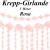 Krepp-Girlande Rosa, 3 Meter