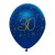 Luftballons, Latexballons Blau Gold 30 zum 30. Geburtstag, 6 Stück