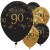 Luftballons, Latexballons Black and Gold 90 zum 90. Geburtstag
