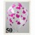 Luftballons, Latex 30 cm Ø, 50 Stück, Transparent mit Herzen in Pink