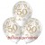  Luftballons, Goldene Hochzeit, 50 Jahre, Latex 30 cm Ø, 10 Stück / Weiß 