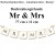 Letterbanner, Mr & Mrs, Dekoration Hochzeit, Hochzeitsauto