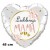 Lieblings-Mama. Herzluftballon, 45 cm, in Weiß aus Folie ohne Helium