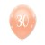 Luftballons, Latexballons Rosegold 30 zum 30. Geburtstag, 6 Stück