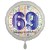 Luftballon aus Folie, Satin Weiß 45 cm rund, Happy Birthday zum 69. Geburtstag