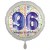 Luftballon aus Folie, Satin Weiß 45 cm rund, Happy Birthday zum 96. Geburtstag, inklusive Helium