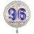 Luftballon aus Folie, Satin Weiß 45 cm rund, Happy Birthday zum 96. Geburtstag