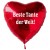 Beste Tante der Welt! Roter Herzluftballon aus Folie ohne Helium