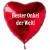 Bester Onkel der Welt! Roter Herzluftballon aus Folie mit Ballongas-Helium