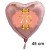 Herzluftballon Roségold zum 70.Geburtstag, 45 cm, Rosa-Gold