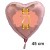 Herzluftballon Roségold zum 71. Geburtstag, 45 cm, Rosa-Gold