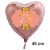Herzluftballon Roségold zum 73. Geburtstag, 45 cm, Rosa-Gold