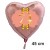 Herzluftballon Roségold zum 74. Geburtstag, 45 cm, Rosa-Gold