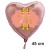 Herzluftballon Roségold zum 76. Geburtstag, 45 cm, Rosa-Gold
