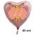 Herzluftballon Roségold zum 77. Geburtstag, 45 cm, Rosa-Gold