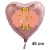 Herzluftballon Roségold zum 79. Geburtstag, 45 cm, Rosa-Gold