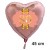 Herzluftballon Roségold zum 80. Geburtstag, 45 cm, Rosa-Gold