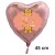 Herzluftballon Roségold zum 82. Geburtstag, 45 cm, Rosa-Gold