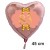 Herzluftballon Roségold zum 83. Geburtstag, 45 cm, Rosa-Gold