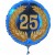 Luftballon aus Folie mit Helium, Zahl 25 im Lorbeerkranz, zu Geburtstag, Jubiläum und Jahrestag