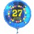 Luftballon aus Folie mit Helium, Zahl 27, zum 27. Geburtstag, Balloons, blau