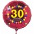 Luftballon aus Folie mit Helium, Zahl 30, zum 30. Geburtstag, Balloons, rot
