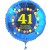 Luftballon aus Folie mit Helium, Zahl 41, zum 41. Geburtstag, Balloons, blau