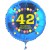 Luftballon aus Folie mit Helium, Zahl 42, zum 42. Geburtstag, Balloons, blau