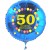 Luftballon aus Folie mit Helium, Zahl 50, zum 50. Geburtstag, Balloons, blau