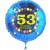 Luftballon aus Folie mit Helium, Zahl 53, zum 53. Geburtstag, Balloons, blau