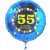 Luftballon aus Folie mit Helium, Zahl 55, zum 55. Geburtstag, Balloons, blau