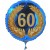 Luftballon aus Folie mit Helium, Zahl 60 im Lorbeerkranz, zu Geburtstag, Jubiläum und Jahrestag