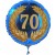 Luftballon aus Folie mit Helium, Zahl 70 im Lorbeerkranz, zu Geburtstag, Jubiläum und Jahrestag