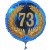 Luftballon aus Folie mit Helium, Zahl 73 im Lorbeerkranz, zu Geburtstag, Jubiläum und Jahrestag