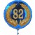 Luftballon aus Folie mit Helium, Zahl 82 im Lorbeerkranz, zu Geburtstag, Jubiläum und Jahrestag