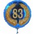 Luftballon aus Folie mit Helium, Zahl 83 im Lorbeerkranz, zu Geburtstag, Jubiläum und Jahrestag