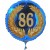 Luftballon aus Folie mit Helium, Zahl 86 im Lorbeerkranz, zu Geburtstag, Jubiläum und Jahrestag
