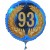 Luftballon aus Folie mit Helium, Zahl 93 im Lorbeerkranz, zu Geburtstag, Jubiläum und Jahrestag