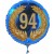 Luftballon aus Folie mit Helium, Zahl 94 im Lorbeerkranz, zu Geburtstag, Jubiläum und Jahrestag